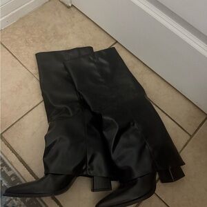 going out black boots